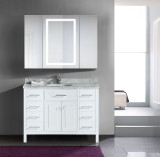 Krugg Svange4836LRR 3 Door LED Mirror Medicine Cabinet 48 Inch W x 36 Inch w/Dimmer & Defogger - Right Hinge on Middle Door