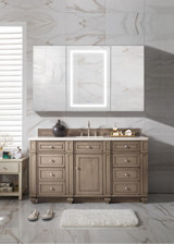Krugg Svange6036LRR 3 Door LED Mirror Medicine Cabinet 60 Inch W x 36 Inch w/Dimmer & Defogger - Left Hinge on Middle Door