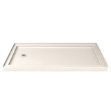 DreamLine DLT-1130601-22 SlimLine 30 in. D x 60 in. W x 2 3/4 in. H Left Drain Single Threshold Shower Base in Biscuit