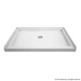 DreamLine DLT-1132420 SlimLine 32 in. D x 42 in. W x 2 3/4 in. H Center Drain Single Threshold Shower Base in White