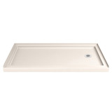 DreamLine DLT-1132602-22 SlimLine 32 in. D x 60 in. W x 2 3/4 in. H Right Drain Single Threshold Shower Base in Biscuit