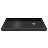 DreamLine DLT-1132602-88 SlimLine 32 in. D x 60 in. W x 2 3/4 in. H Right Drain Single Threshold Shower Base in Black