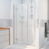 DreamLine D12530572-04 Unidoor-X 61 1/2-62 in. W x 72 in. H Frameless Hinged Shower Door in Brushed Nickel