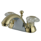 Kingston Brass Two Handle 4" Centerset Lavatory Faucet with Pop-Up Drain - Polished Brass KB2152B