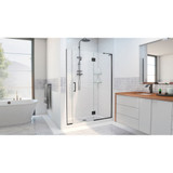DreamLine D3250672R-09 Unidoor-X 55-55 1/2 in. W x 72 in. H Frameless Hinged Shower Door in Satin Black
