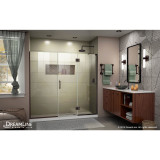 DreamLine D3291472R-06 Unidoor-X 67-67 1/2 in. W x 72 in. H Frameless Hinged Shower Door in Oil Rubbed Bronze