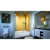 DreamLine SHDR-1960584-04 Mirage-Z 56-60 in. W x 58 in. H Frameless Sliding Tub Door in Brushed Nickel