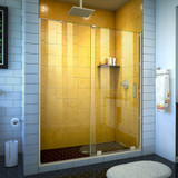 DreamLine SHDR-1960724-04 Mirage-Z 56-60 in. W x 72 in. H Frameless Sliding Shower Door in Brushed Nickel