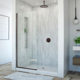 DreamLine SHDR-3230721-06 Linea Single Panel Frameless Shower Screen 30 in. W x 72 in. H, Open Entry Design in Oil Rubbed Bronze