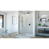 DreamLine SHDR-3230721-06 Linea Single Panel Frameless Shower Screen 30 in. W x 72 in. H, Open Entry Design in Oil Rubbed Bronze