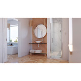 DreamLine SHDR-4330000-04 Elegance-LS 30 1/2 - 32 1/2 in. W x 72 in. H Frameless Pivot Shower Door in Brushed Nickel