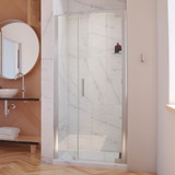 DreamLine SHDR-4330120-04 Elegance-LS 40 1/2 - 42 1/2 in. W x 72 in. H Frameless Pivot Shower Door in Brushed Nickel