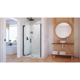 DreamLine SHDR-4332240-09 Elegance-LS 54 1/4 - 56 1/4 in. W x 72 in. H Frameless Pivot Shower Door in Satin Black