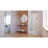 DreamLine SHDR-4334060-01 Elegance-LS 38 - 40 in. W x 72 in. H Frameless Pivot Shower Door in Chrome