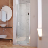 DreamLine SHDR-4335000-01 Elegance-LS 35 3/4 - 37 3/4 in. W x 72 in. H Frameless Pivot Shower Door in Chrome