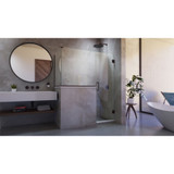 DreamLine SHEN-2424303436-06 Unidoor Plus 54 in. W x 36 3/8 in. D x 72 in. H Frameless Hinged Shower Enclosure in Oil Rubbed Bronze