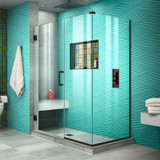 DreamLine SHEN-24525300-06 Unidoor Plus 52 1/2 in. W x 30 3/8 in. D x 72 in. H Frameless Hinged Shower Enclosure in Oil Rubbed Bronze