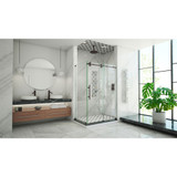 DreamLine SHEN-6132482-06 Enigma-XO 32 1/2 in. D x 44 3/8-48 3/8 in. W x 76 in. H Frameless Shower Enclosure in Oil Rubbed Bronze Stainless Steel