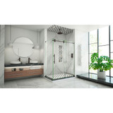 DreamLine SHEN-6132542-06 Enigma-XO 32 1/2 in. D x 50-54 in. W x 76 in. H Frameless Shower Enclosure in Oil Rubbed Bronze Stainless Steel