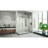 DreamLine SHEN-6132722-06 Enigma-XO 32 1/2 in. D x 68 3/8-72 3/8 in. W x 76 in. H Frameless Shower Enclosure in Oil Rubbed Bronze Stainless Steel