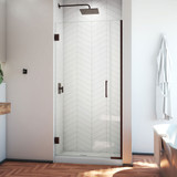 DreamLine SHDR-243057210-06 Unidoor Plus 30 1/2 - 31 in. W x 72 in. H Frameless Hinged Shower Door in Oil Rubbed Bronze