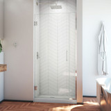 DreamLine SHDR-243457210-01 Unidoor Plus 34 1/2 - 35 in. W x 72 in. H Frameless Hinged Shower Door in Chrome