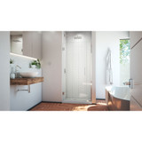 DreamLine SHDR-243557210-01 Unidoor Plus 35 1/2 - 36 in. W x 72 in. H Frameless Hinged Shower Door in Chrome