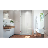 DreamLine SHDR-243707210-01 Unidoor Plus 37-37 1/2 in. W x 72 in. H Frameless Hinged Shower Door in Chrome