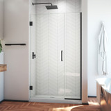 DreamLine SHDR-243907210-09 Unidoor Plus 39-39 1/2 in. W x 72 in. H Frameless Hinged Shower Door in Satin Black