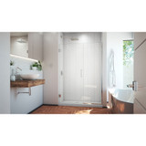 DreamLine SHDR-244807210-01 Unidoor Plus 48-48 1/2 in. W x 72 in. H Frameless Hinged Shower Door in Chrome