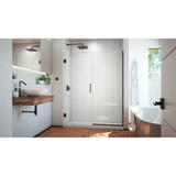 DreamLine SHDR-245407210-06 Unidoor Plus 54-54 1/2 in. W x 72 in. H Frameless Hinged Shower Door in Oil Rubbed Bronze