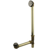 Kingston Brass DTT2208 20" Tub Waste & Overflow With Tip Toe Drain - Brushed Nickel