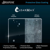 DreamLine DL-7006R-01 Encore 34 in. D x 60 in. W x 78 3/4 in. H Bypass Shower Door in Chrome and Right Drain White Base Kit