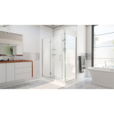 DreamLine E1230634-04 Unidoor-X 35 in. W x 34 3/8 in. D x 72 in. H Hinged Shower Enclosure in Brushed Nickel