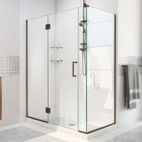 DreamLine E12306530-06 Unidoor-X 35 1/2 in. W x 30 3/8 in. D x 72 in. H Frameless Hinged Shower Enclosure in Oil Rubbed Bronze