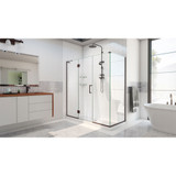 DreamLine E12322534-06 Unidoor-X 51 1/2 in. W x 34 3/8 in. D x 72 in. H Frameless Hinged Shower Enclosure in Oil Rubbed Bronze