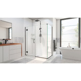 DreamLine E1233034-09 Unidoor-X 59 in. W x 34 3/8 in. D x 72 in. H Hinged Shower Enclosure in Satin Black
