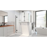 DreamLine E124303430-09 Unidoor-X 60 in. W x 30 3/8 in. D x 72 in. H Hinged Shower Enclosure in Satin Black