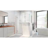 DreamLine E124303636-04 Unidoor-X 60 in. W x 36 3/8 in. D x 72 in. H Hinged Shower Enclosure in Brushed Nickel