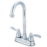 Kingston Brass Two Handle 4" Centerset Bar Faucet - Polished Chrome