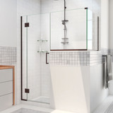 DreamLine E129243430-06 Unidoor-X 59 in. W x 30 3/8 in. D x 72 in. H Hinged Shower Enclosure in Oil Rubbed Bronze