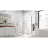 DreamLine E12930-04 Unidoor-X 35 3/8 in. W x 30 in. D x 72 in. H Hinged Shower Enclosure in Brushed Nickel