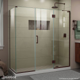 DreamLine E32322534R-06 Unidoor-X 69 1/2 in. W x 34 3/8 in. D x 72 in. H Frameless Hinged Shower Enclosure in Oil Rubbed Bronze
