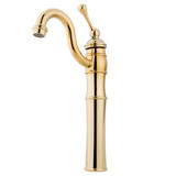 Kingston Brass Single Handle Vessel Sink Faucet with Optional Cover Plate - Polished Brass KB3422BL