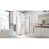 DreamLine E32334R-09 Unidoor-X 47 3/8 in. W x 34 in. D x 72 in. H Hinged Shower Enclosure in Satin Black