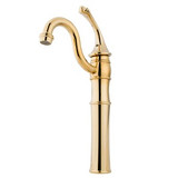 Kingston Brass Single Handle Vessel Sink Faucet with Optional Cover Plate - Polished Brass KB3422GL