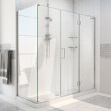DreamLine E3242234R-01 Unidoor-X 70 in. W x 34 3/8 in. D x 72 in. H Frameless Hinged Shower Enclosure in Chrome