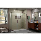 DreamLine E3242234R-06 Unidoor-X 70 in. W x 34 3/8 in. D x 72 in. H Frameless Hinged Shower Enclosure in Oil Rubbed Bronze