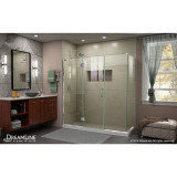 DreamLine E32422530L-01 Unidoor-X 70 1/2 in. W x 30 3/8 in. D x 72 in. H Frameless Hinged Shower Enclosure in Chrome