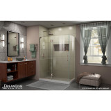 DreamLine E32430L-04 Unidoor-X 48 3/8 in. W x 30 in. D x 72 in. H Hinged Shower Enclosure in Brushed Nickel